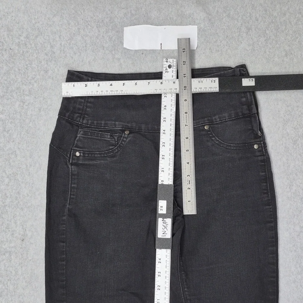Spanx‎ Women Jeans M Black Denim Pants High Rise Skinny Slim 28